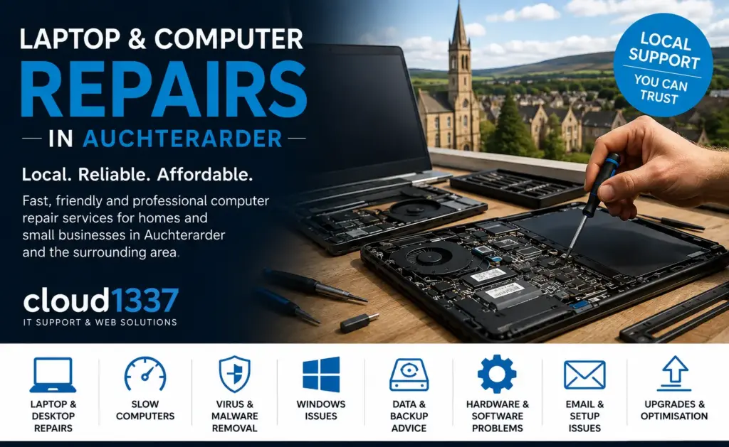 Laptop & Computer Repairs Now Available in Auchterarder